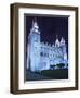 Mormon Salt Lake Temple at Night, Salt Lake City, Utah, USA-Dennis Flaherty-Framed Photographic Print