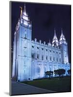 Mormon Salt Lake Temple at Night, Salt Lake City, Utah, USA-Dennis Flaherty-Mounted Photographic Print