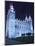 Mormon Salt Lake Temple at Night, Salt Lake City, Utah, USA-Dennis Flaherty-Mounted Photographic Print