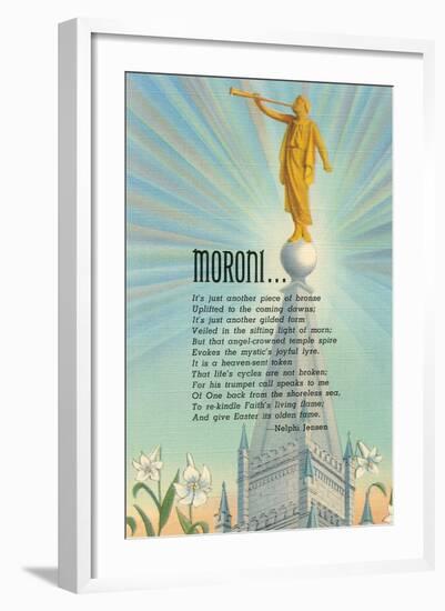 Mormon Statue, Angel Moroni-null-Framed Art Print