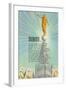 Mormon Statue, Angel Moroni-null-Framed Art Print