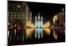 Mormon Temple at night in Salt Lake City Utah-null-Mounted Photographic Print