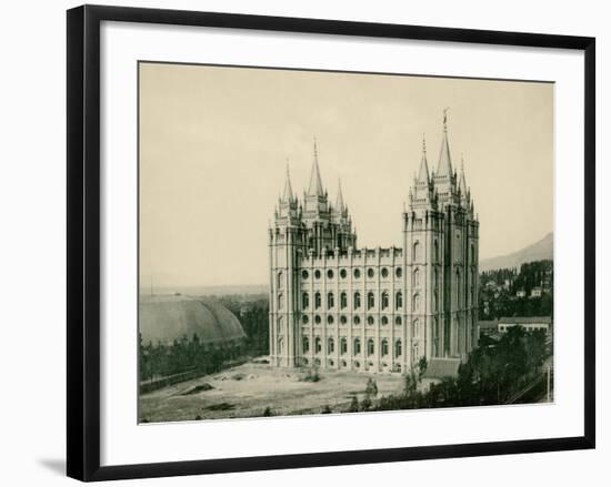 Mormon Temple at Salt Lake City, Circa 1890-null-Framed Giclee Print