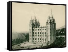 Mormon Temple at Salt Lake City, Circa 1890-null-Framed Stretched Canvas