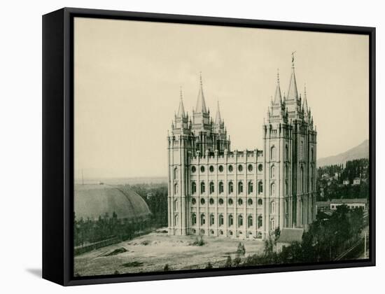 Mormon Temple at Salt Lake City, Circa 1890-null-Framed Stretched Canvas