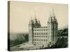 Mormon Temple at Salt Lake City, Circa 1890-null-Stretched Canvas