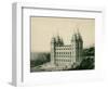 Mormon Temple at Salt Lake City, Circa 1890-null-Framed Giclee Print