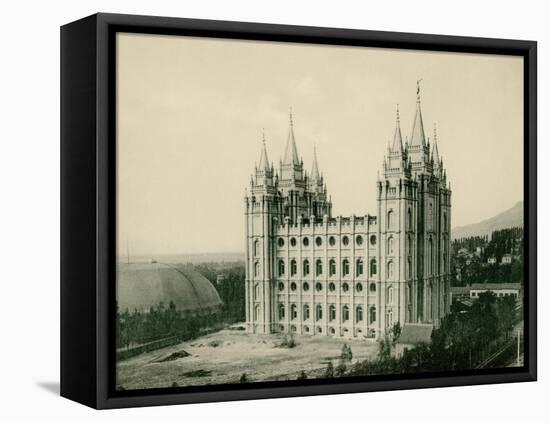 Mormon Temple at Salt Lake City, Circa 1890-null-Framed Stretched Canvas