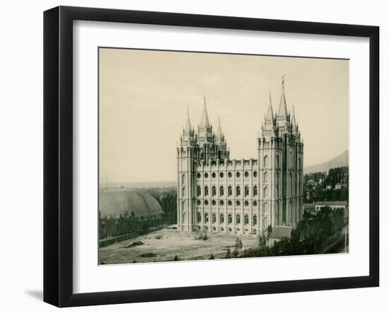 Mormon Temple at Salt Lake City, Circa 1890-null-Framed Giclee Print