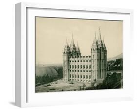 Mormon Temple at Salt Lake City, Circa 1890-null-Framed Giclee Print