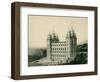 Mormon Temple at Salt Lake City, Circa 1890-null-Framed Premium Giclee Print