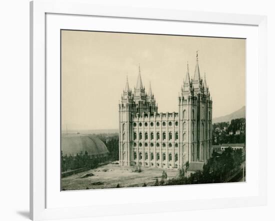Mormon Temple at Salt Lake City, Circa 1890-null-Framed Giclee Print