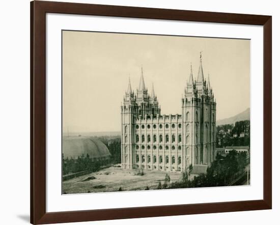 Mormon Temple at Salt Lake City, Circa 1890-null-Framed Giclee Print