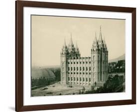 Mormon Temple at Salt Lake City, Circa 1890-null-Framed Giclee Print