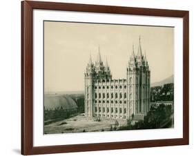 Mormon Temple at Salt Lake City, Circa 1890-null-Framed Giclee Print