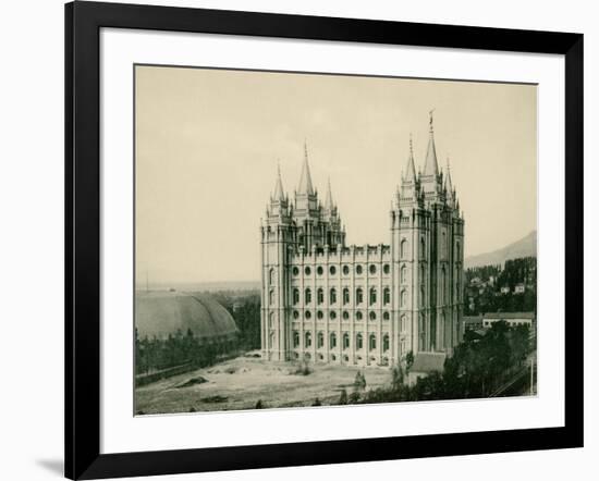 Mormon Temple at Salt Lake City, Circa 1890-null-Framed Giclee Print