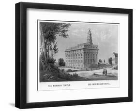 Mormon Temple in Nauvoo, Illinois-null-Framed Premium Giclee Print