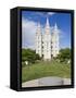 Mormon Temple on Temple Square, Salt Lake City, Utah, United States of America, North America-Richard Cummins-Framed Stretched Canvas