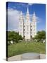 Mormon Temple on Temple Square, Salt Lake City, Utah, United States of America, North America-Richard Cummins-Stretched Canvas