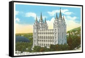 Mormon Temple, Salt Lake City, Utah-null-Framed Stretched Canvas