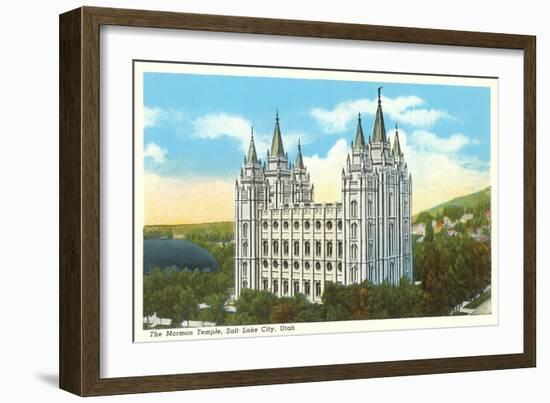 Mormon Temple, Salt Lake City, Utah-null-Framed Art Print