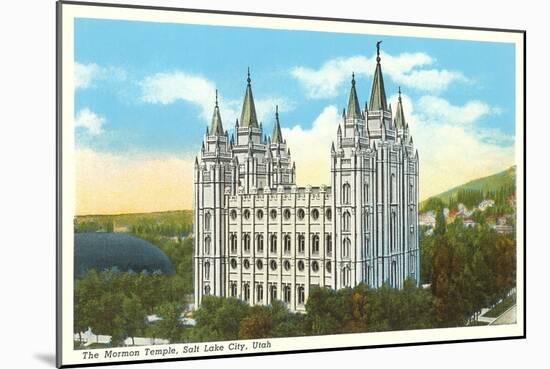 Mormon Temple, Salt Lake City, Utah-null-Mounted Art Print