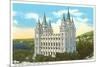 Mormon Temple, Salt Lake City, Utah-null-Mounted Premium Giclee Print