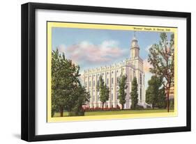 Mormon Temple, St. George-null-Framed Art Print