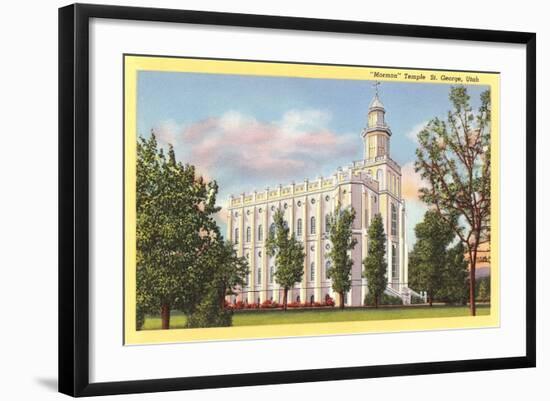 Mormon Temple, St. George-null-Framed Art Print