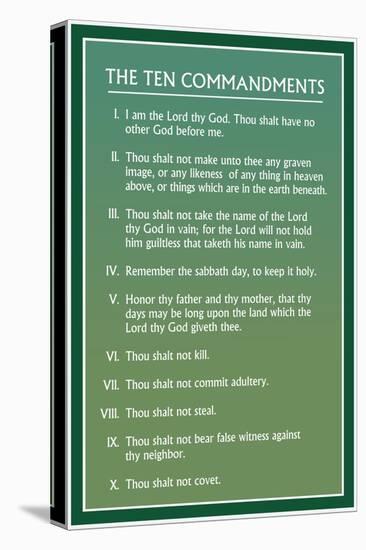 Mormon Ten Commandments Religion-null-Stretched Canvas