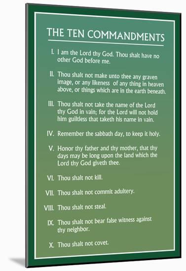 Mormon Ten Commandments-null-Mounted Poster