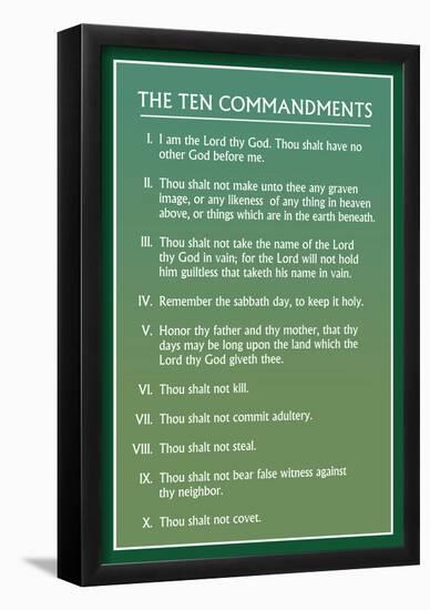 Mormon Ten Commandments-null-Framed Poster