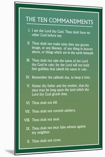 Mormon Ten Commandments-null-Mounted Poster