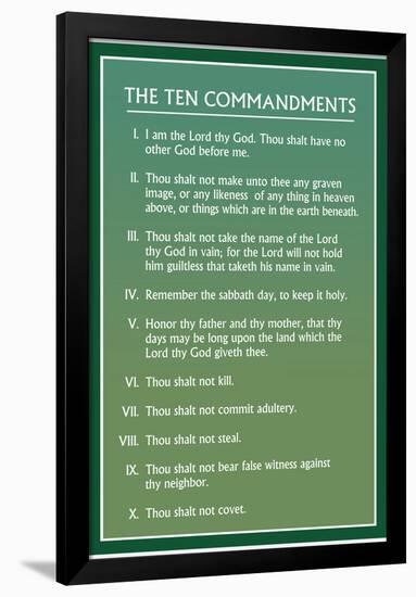 Mormon Ten Commandments-null-Framed Poster