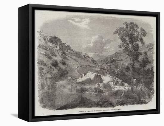 Mormons in a Kanyon of the Rocky Mountains-null-Framed Stretched Canvas