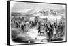 Mormons on the Trek from Illinois to Utah, 1846-null-Framed Stretched Canvas