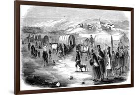 Mormons on the Trek from Illinois to Utah, 1846-null-Framed Giclee Print