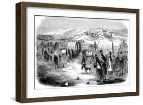 Mormons on the Trek from Illinois to Utah, 1846-null-Framed Giclee Print