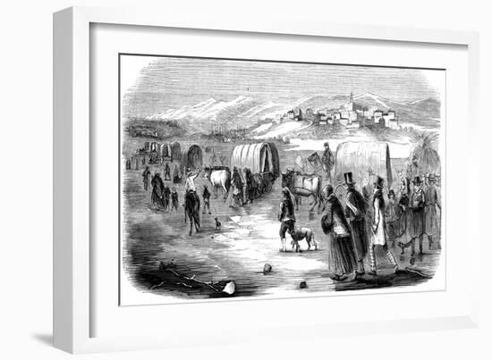 Mormons on the Trek from Illinois to Utah, 1846-null-Framed Giclee Print
