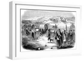 Mormons on the Trek from Illinois to Utah, 1846-null-Framed Giclee Print