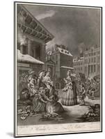 Morning a Spinster and Her Page Walk Through Covent Garden on Their Way to Church-William Hogarth-Mounted Art Print