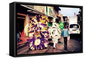 Morning After Bourbon Street New Orleans-null-Framed Stretched Canvas