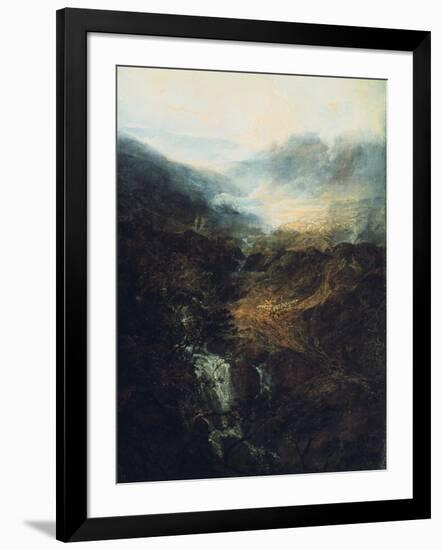 Morning Amongst the Coniston Fells, Cumberland, 1798-J. M. W. Turner-Framed Giclee Print