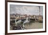 Morning, an Overcast Day in Rouen-Camille Pissarro-Framed Art Print