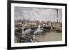 Morning, an Overcast Day in Rouen-Camille Pissarro-Framed Art Print