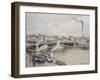 Morning, An Overcast Day, Rouen, 1896-Camille Pissarro-Framed Giclee Print