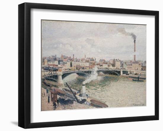 Morning, An Overcast Day, Rouen, 1896-Camille Pissarro-Framed Giclee Print