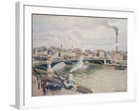 Morning, An Overcast Day, Rouen, 1896-Camille Pissarro-Framed Giclee Print