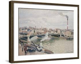 Morning, An Overcast Day, Rouen, 1896-Camille Pissarro-Framed Giclee Print