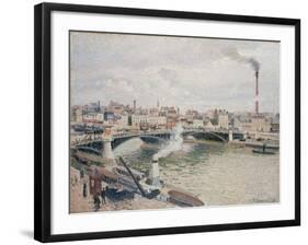 Morning, An Overcast Day, Rouen, 1896-Camille Pissarro-Framed Giclee Print